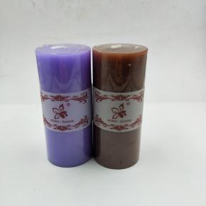 Pillar candle with different color and size