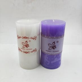 Pillar candle with different color and size