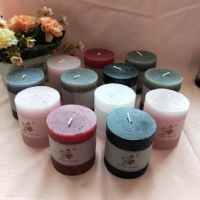 Pillar candle with different color and size 