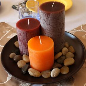 Pillar candle with different color and size 