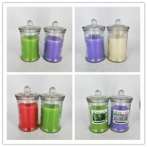 scented glass jar candle    