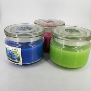 scented glass jar candle   